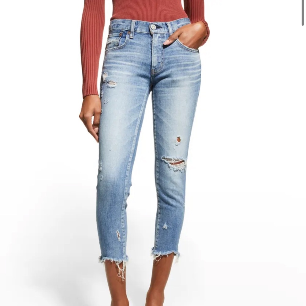 Moussy Vintage Glendale Distressed Cropped Jeans